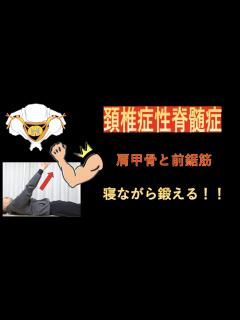 [x]頚椎症性脊髄症のリハビリテーション-肩甲骨運動に大切な前鋸筋を寝ながら鍛える- - YouTube