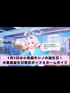 [x]小鳥遊ホシノの誕生日ボイス＆ホームボイス（水着版）【ブルーアーカイブ】 - YouTube