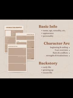 [x]Character Profile Digital & Printable Character Template for Writers ...